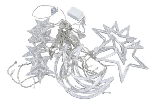 Miniatura 2 de LUCES NAVIDAD CASCADA LUNA Y ESTRELLA 3M